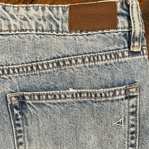 HIDDEN Jeans High Rise Distressed Straight Women’s Size 29 Light Wash Button Fly - Picture 9 of 12